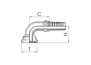 90°SAE 6000 PSI- SFL